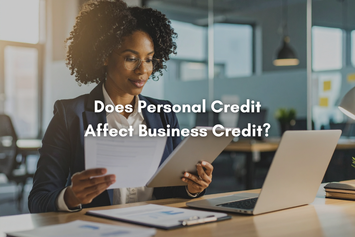 Entrepreneur comparing how personal credit affects business credit before applying for funding.